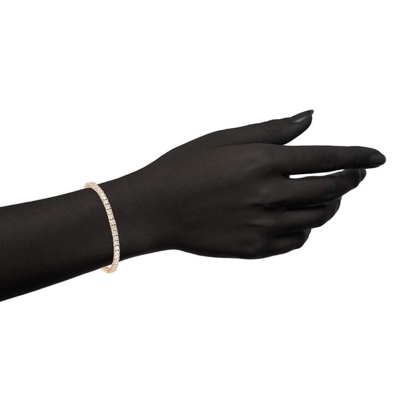 ✨14kt Rose gold plated tennis bracelet 6.5” NEW - Picture 5 of 8